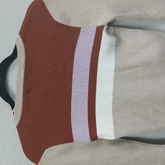 Nwt Faherty Mikki Henley T-shirt In Oat Throwback Stripe Size Small - Picture 8 of 8